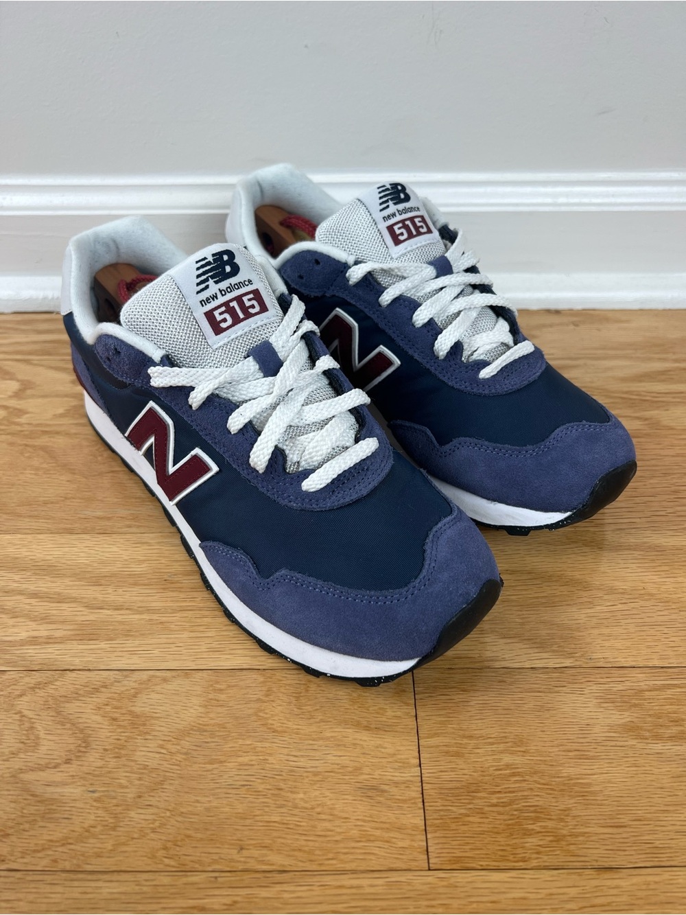 NWOT New Balance 515 Navy Blue Burgundy Sneakers - Mens 8.5 Womens 10